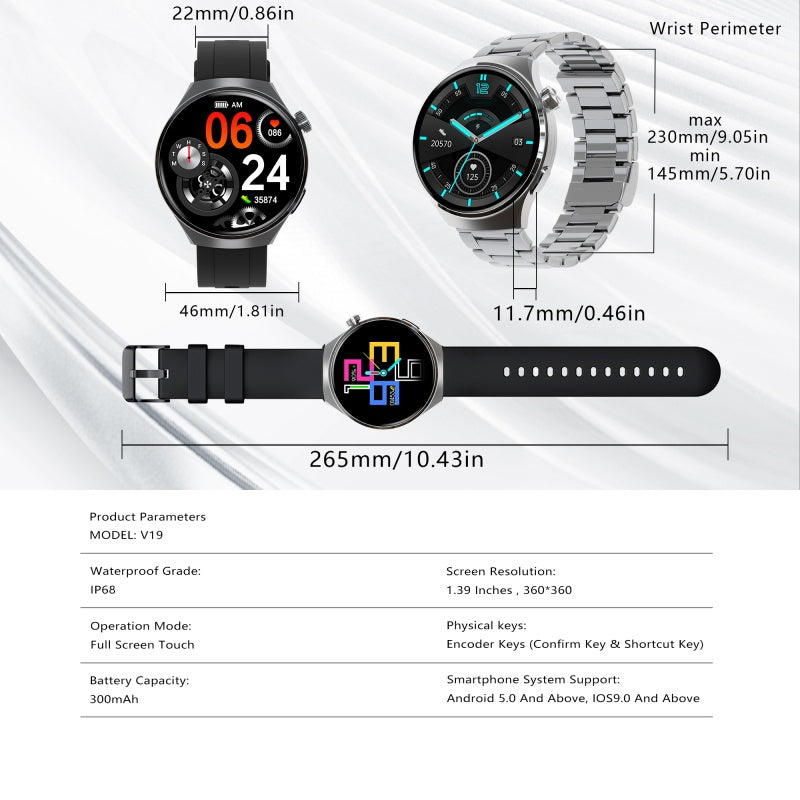 Men Smart Watch Answer Call Heart Rate Water Proof