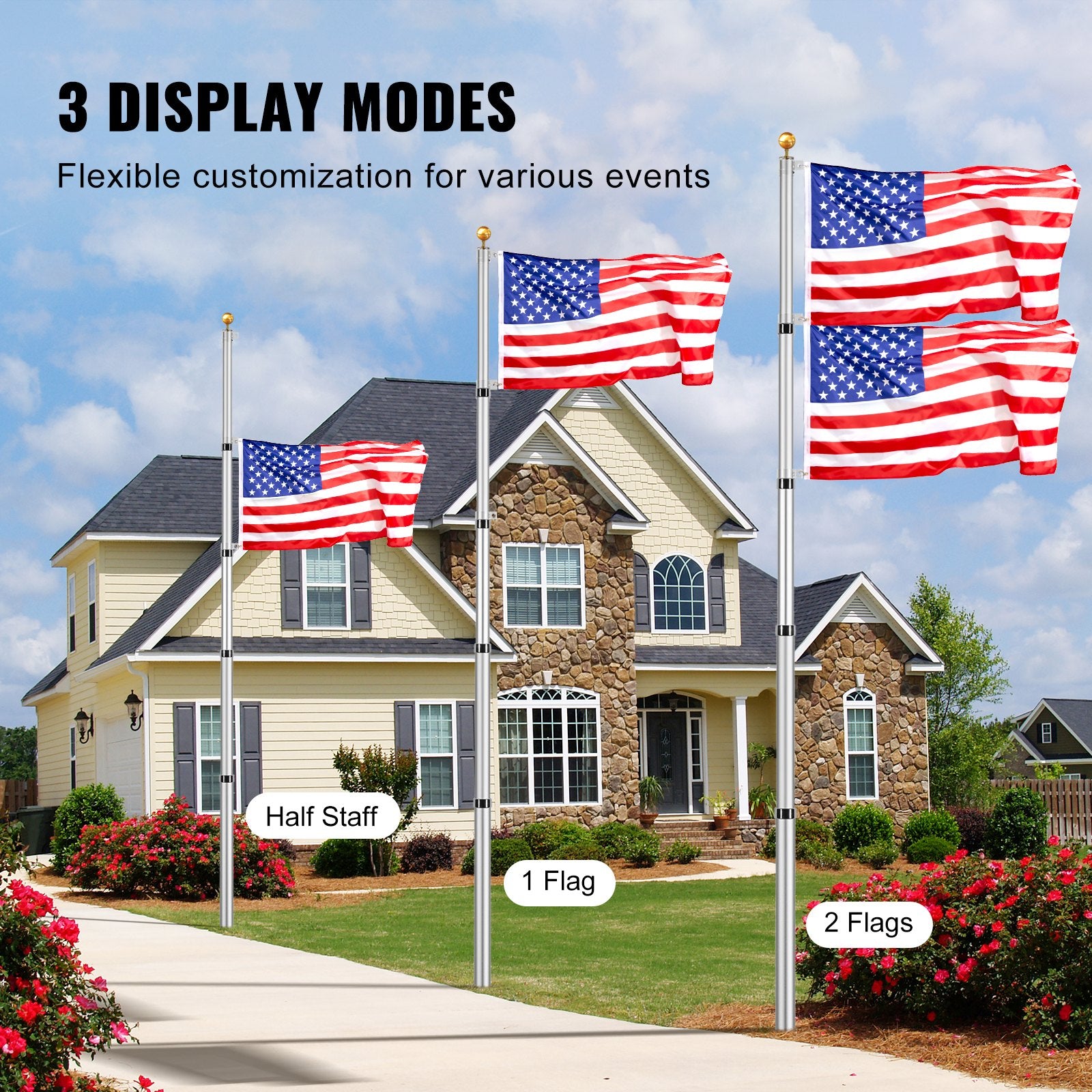 20FT Telescoping Flagpole Kit