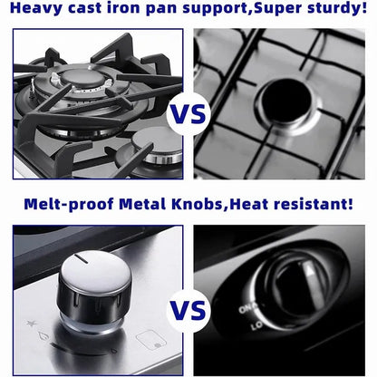 Kitchen Gas Cooktop 2 Dual Burners