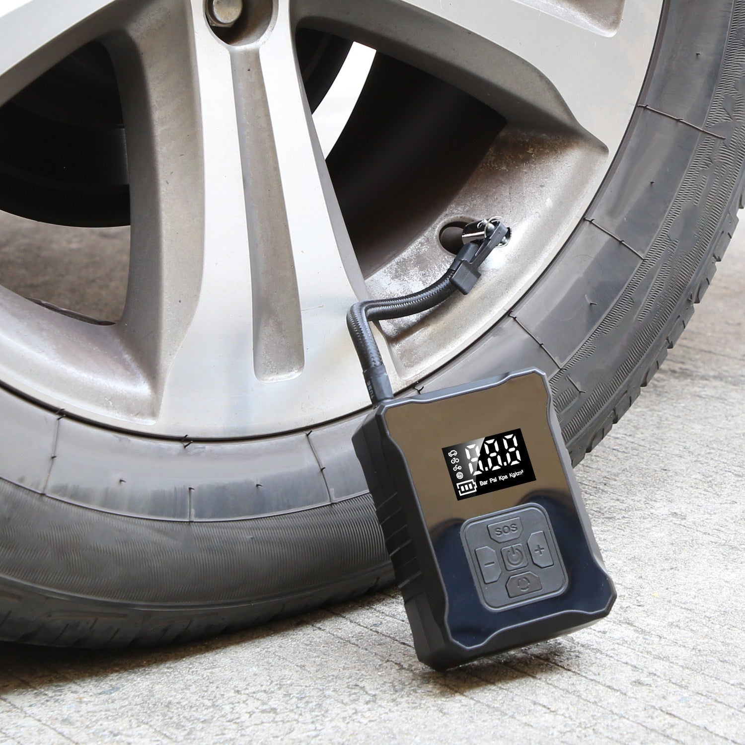 1Pc 150PSI Cordless Tire Inflator Digital Air