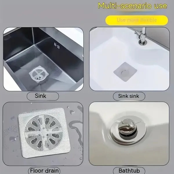 48pcs Disposable Shower Drain Hair Collectors for Bathroom Tub and Sink
