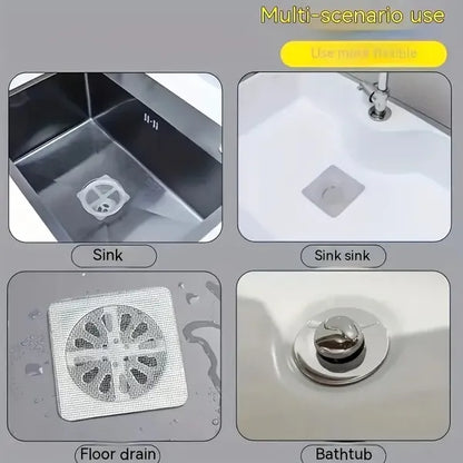 48pcs Disposable Shower Drain Hair Collectors for Bathroom Tub and Sink