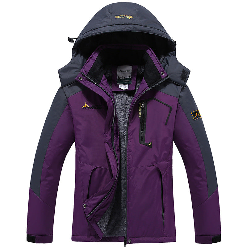 Couple outdoor hooded plus size