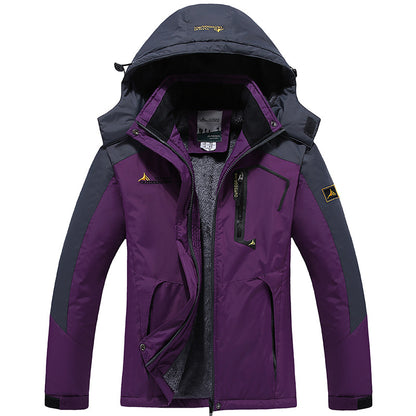 Couple outdoor hooded plus size