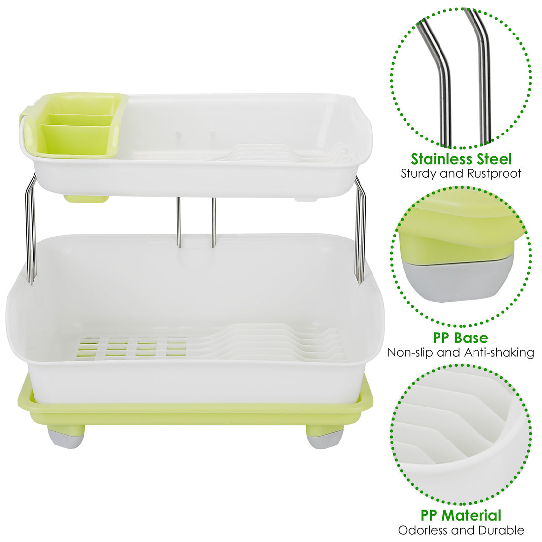 2-Tier Dish Drying Rack