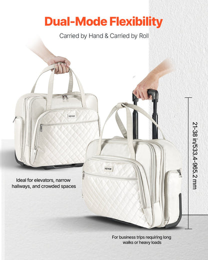 Rolling Laptop Bag, Fits Up To 15.6 Inch Laptop