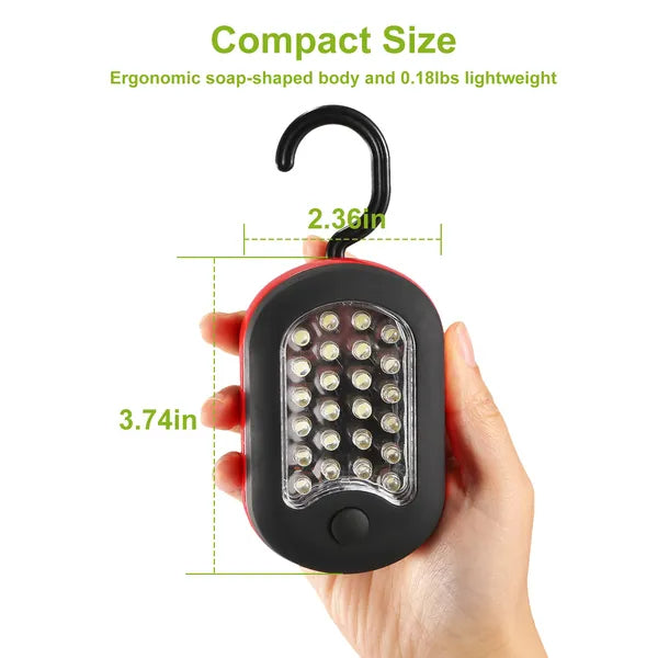 Compact Work Light 27LEDs Hang Lights Portable Magnetic