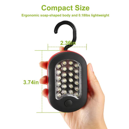 Compact Work Light 27LEDs Hang Lights Portable Magnetic