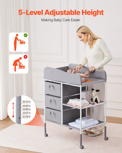 Baby Changing Table, Portable Diaper Change Station