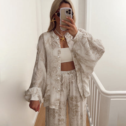 Breathable Long-sleeve Pajamas For Women