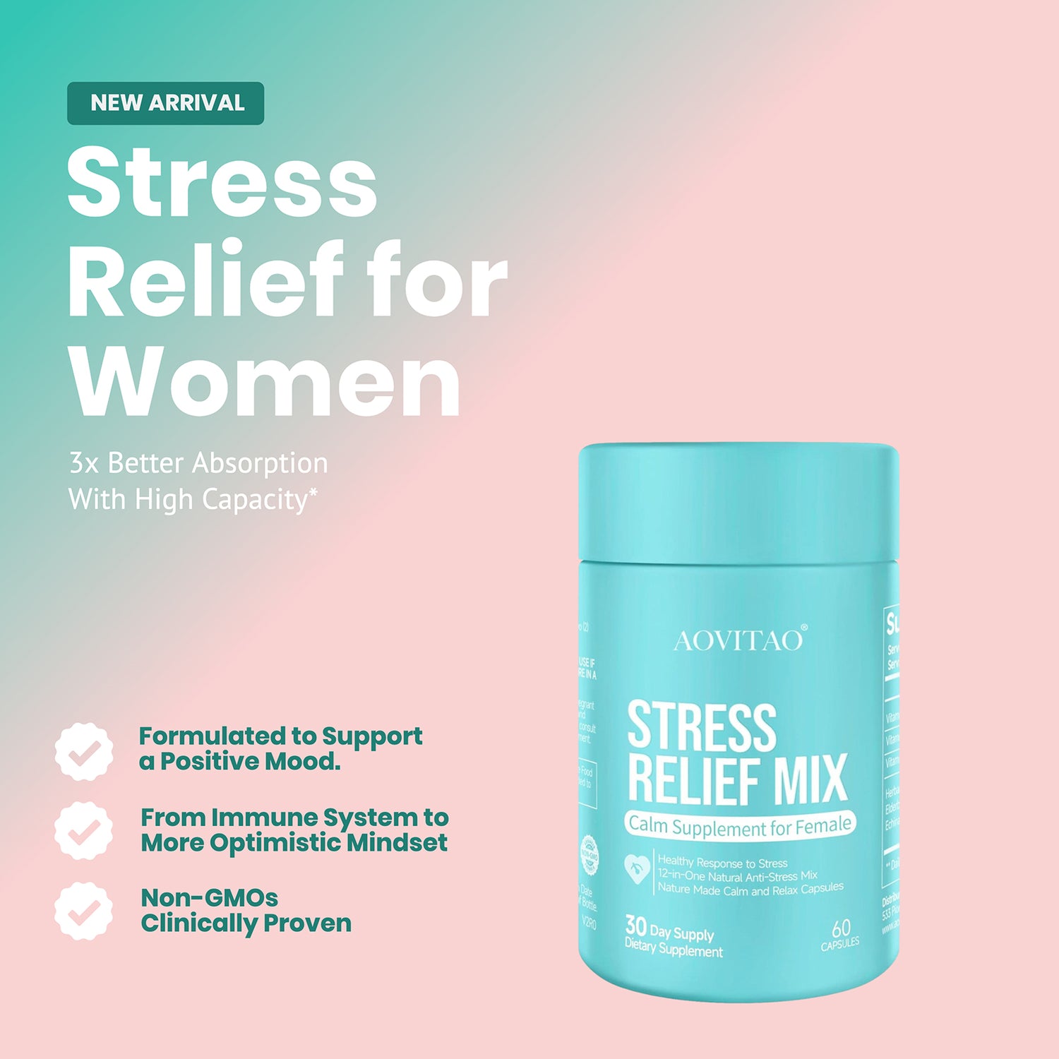 Ashwagandha For Women Stress Relief, Focus and Relaxation