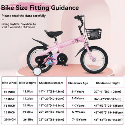 16 Inch Sporty Kids Bike With Training Wheels
