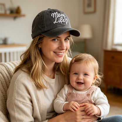 Mom Life Embroidered Baseball Cap