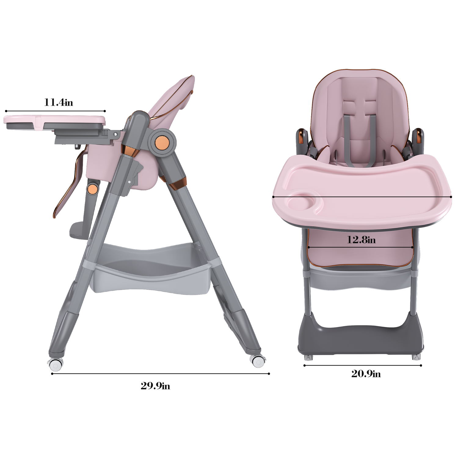 Adjustable Baby Highchair 0-6 Years with Safety