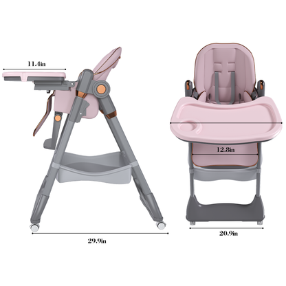 Adjustable Baby Highchair 0-6 Years with Safety