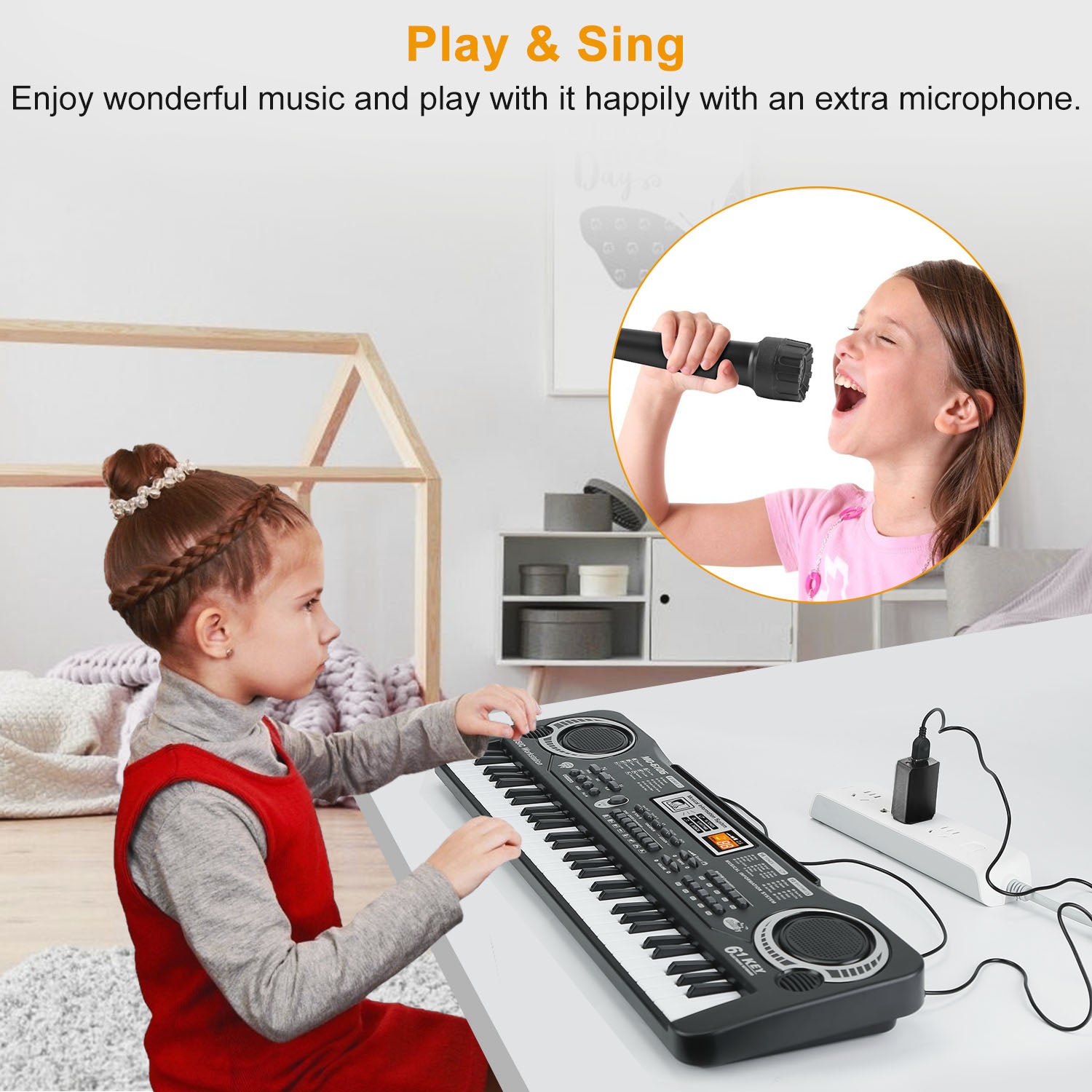 61 Keys Digital Music Electronic Keyboard