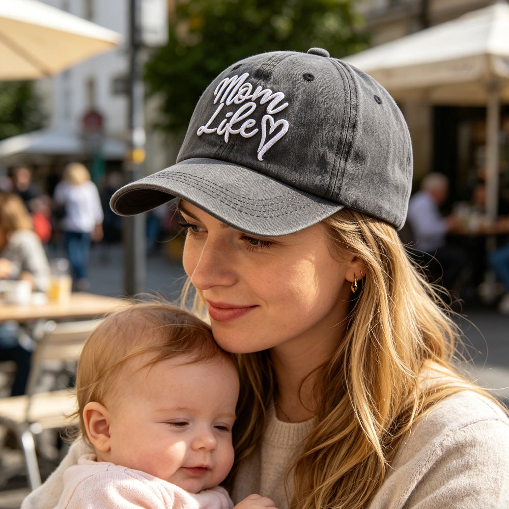Mom Life Embroidered Baseball Cap