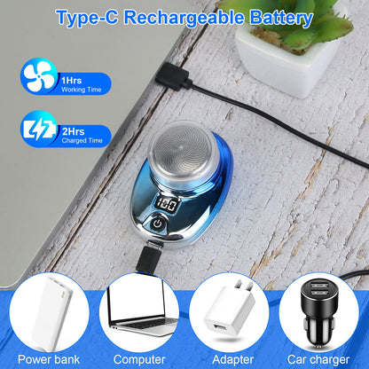 1Pc Portable Electric Shaver Razor for Men
