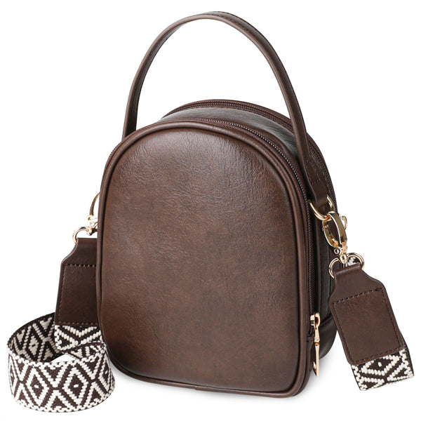 Small Crossbody Bag for Women With 2 Zippers