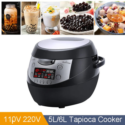 Tapioca Cooker Milk Tea Shop Pearl Cooker Bubble Tea Pearl Warmer Pot Taro ball Sago Red Bean Cooker Machine 900W
