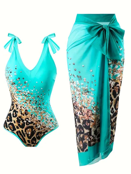 Slimming Retro Print, Popular Swimwear Set
