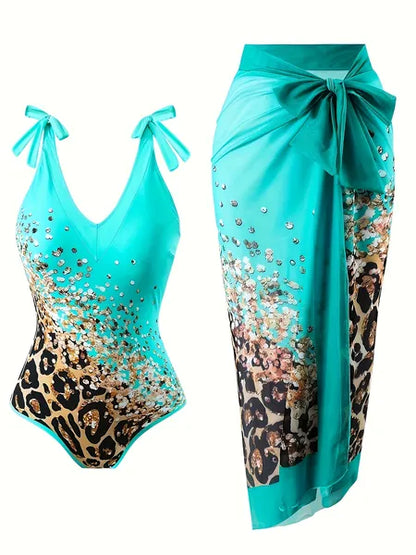 Slimming Retro Print, Popular Swimwear Set