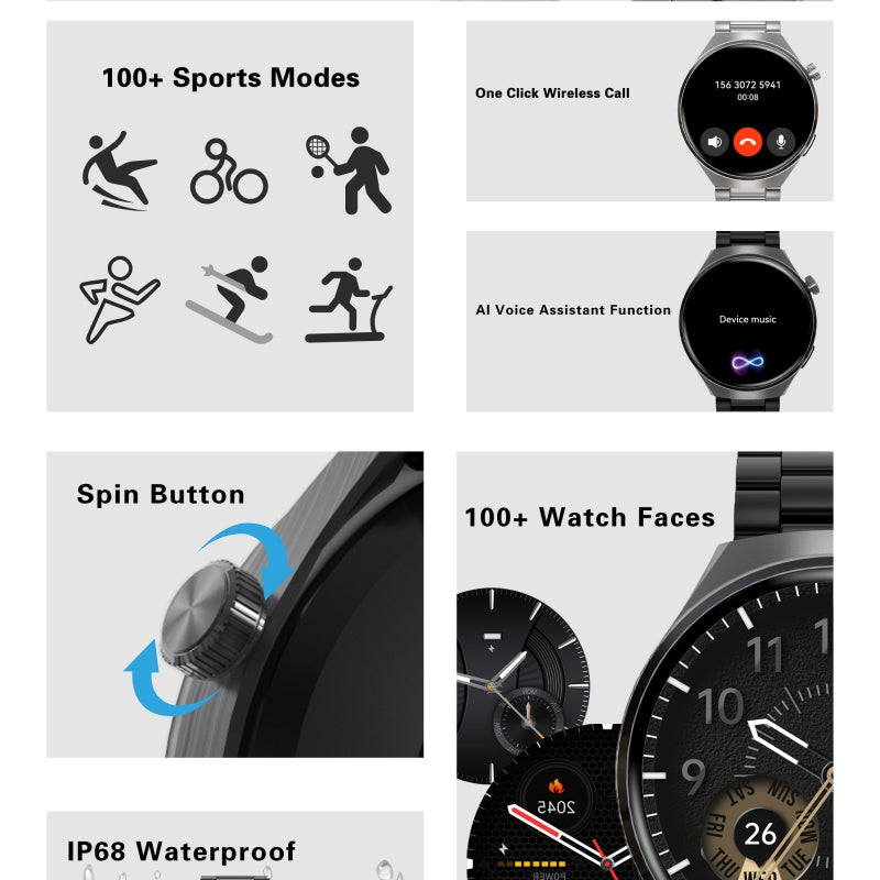 Men Smart Watch Answer Call Heart Rate Water Proof