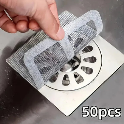 48pcs Disposable Shower Drain Hair Collectors for Bathroom Tub and Sink