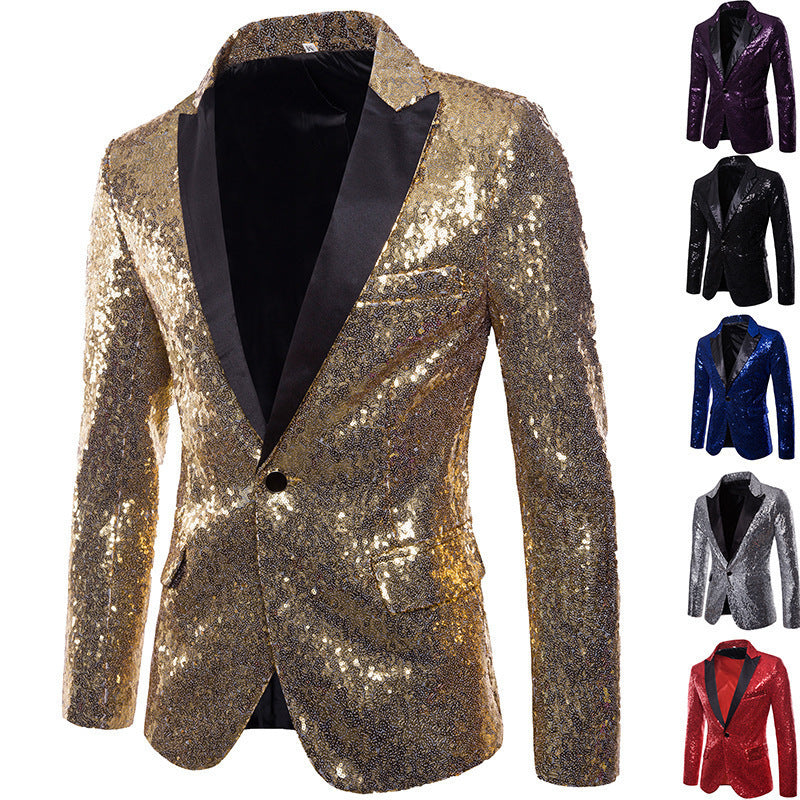 European And American Performance Dress Gold