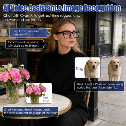 1Pc AI Smart Glasses with Camera and Audio