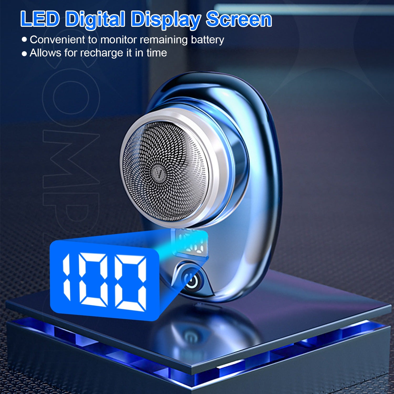1Pc Portable Electric Shaver Razor for Men