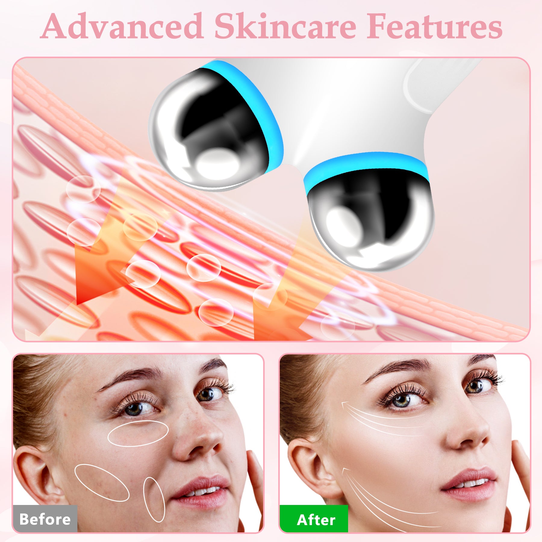 Anti-Aging and Wrinkles Microcurrent Facial Device