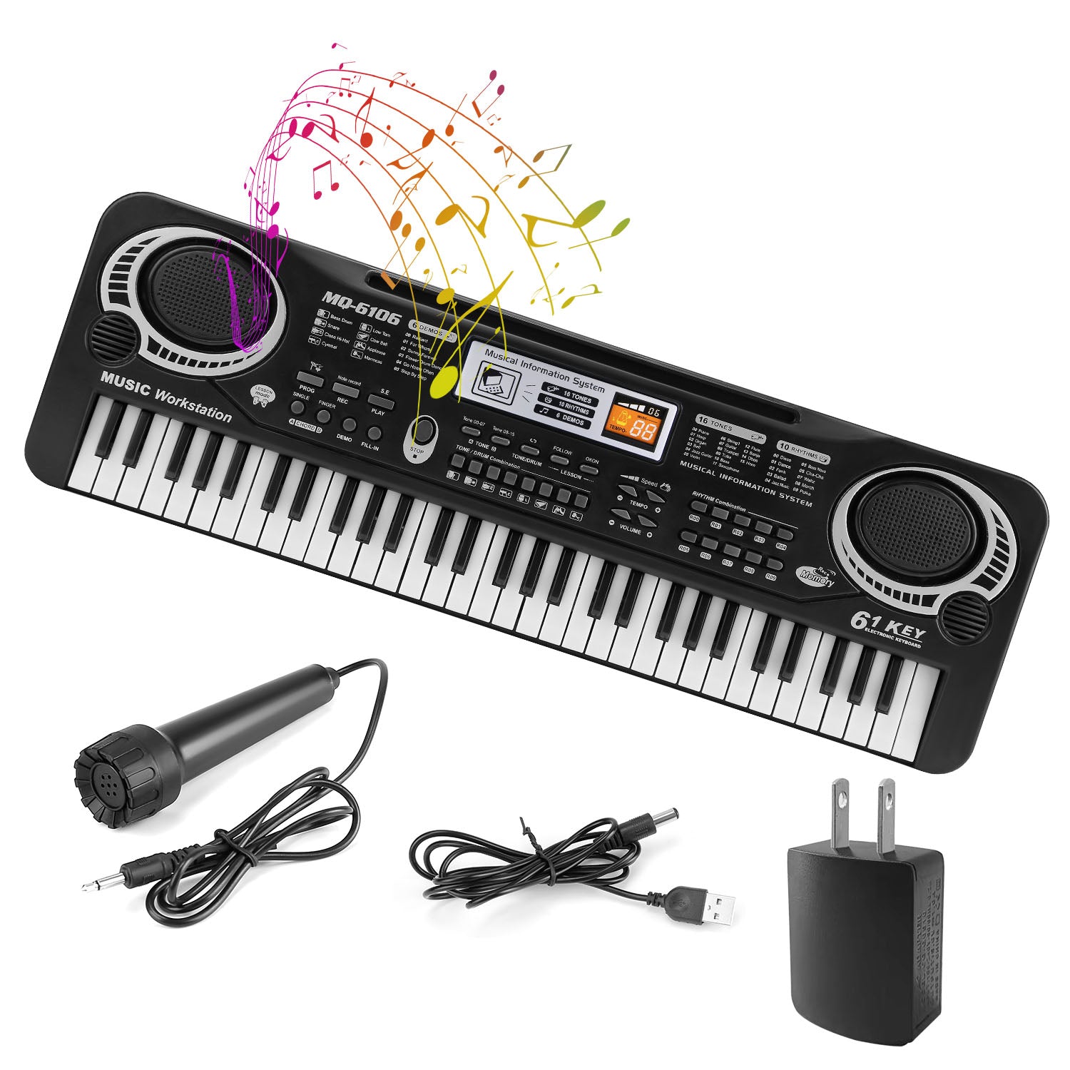 61 Keys Digital Music Electronic Keyboard