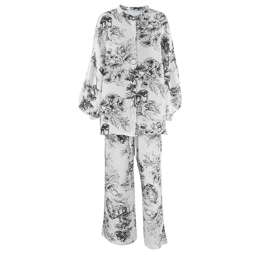 Breathable Long-sleeve Pajamas For Women