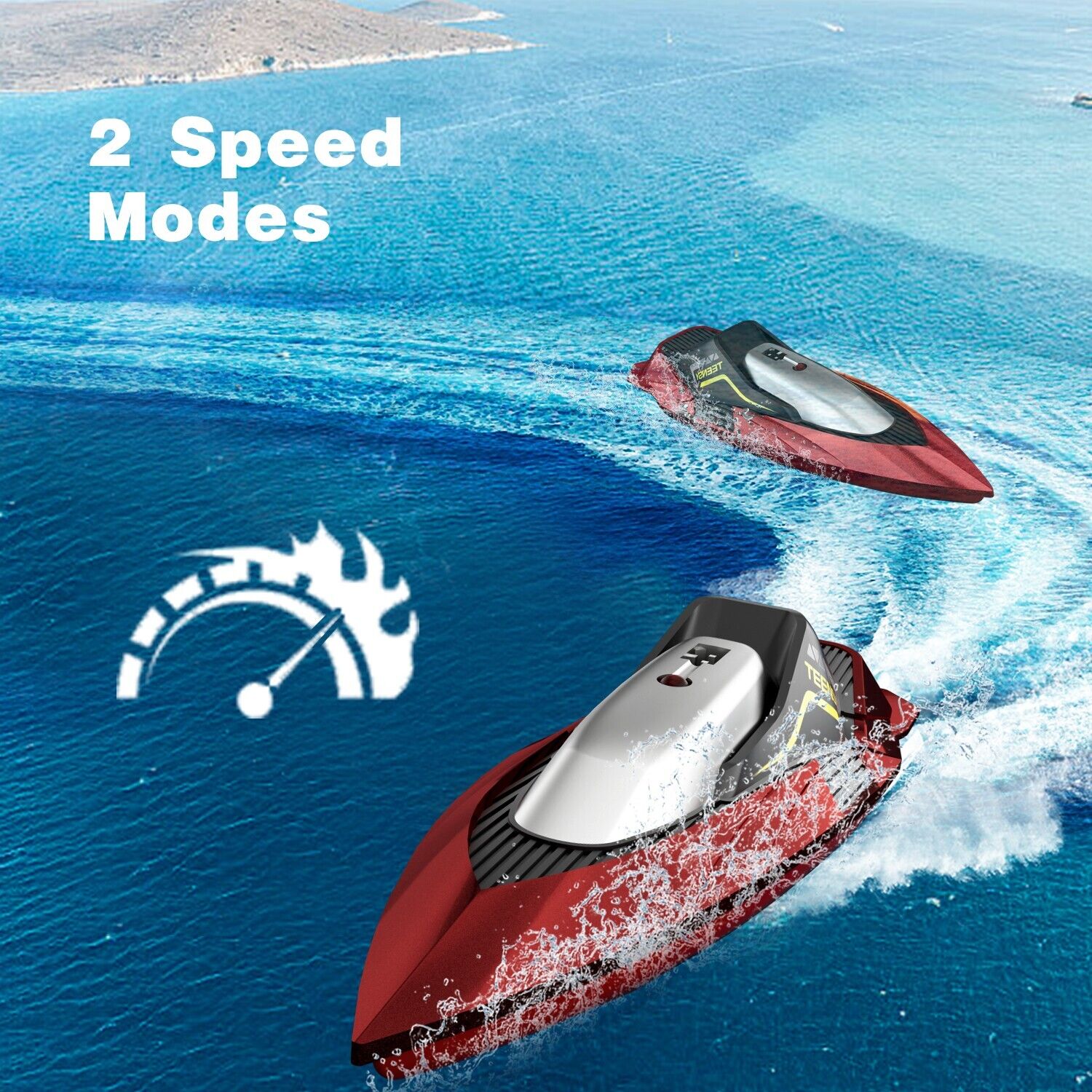 2.4 GHz 20- MPH Racing Boats For Kids