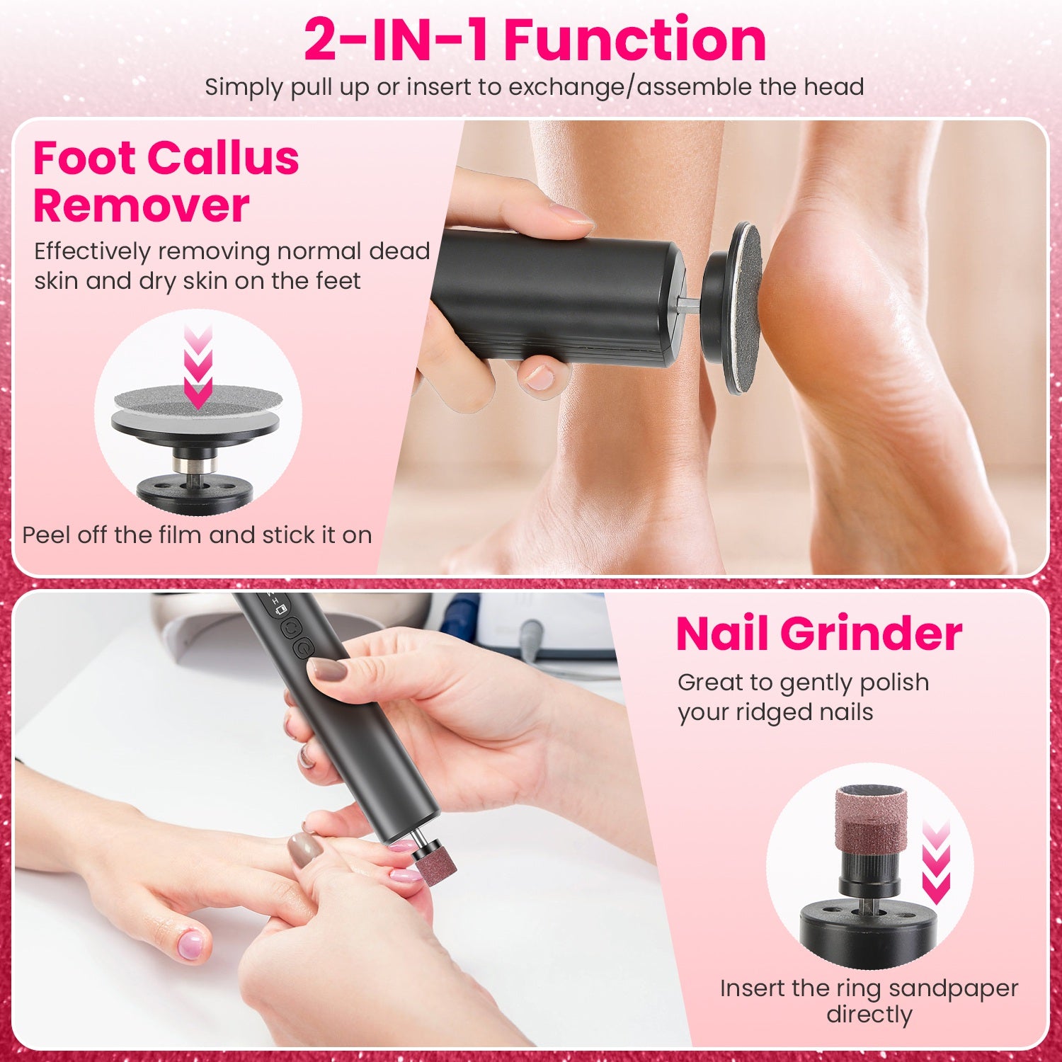 2 In 1 Electric Foot Callus Remover