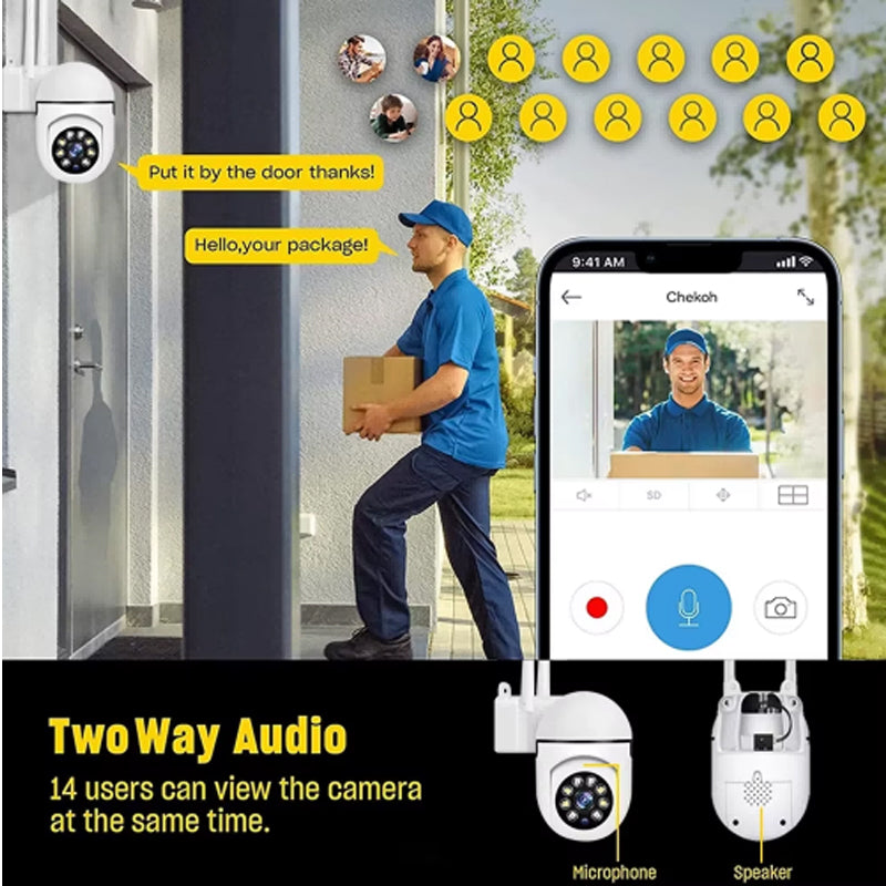 1080P Wi-Fi Home Security CCTV Camera With Night Vision 2.4GHz