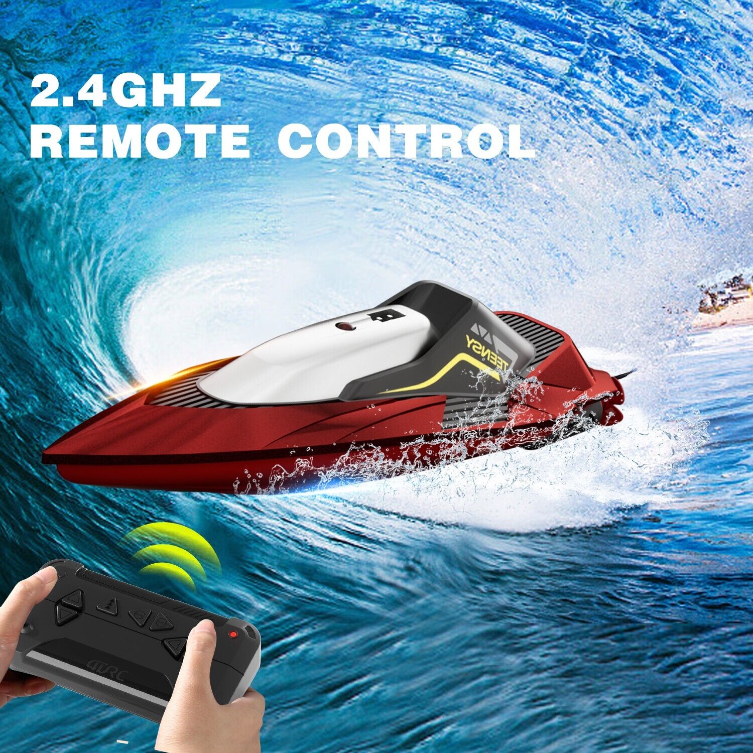 2.4 GHz 20- MPH Racing Boats For Kids