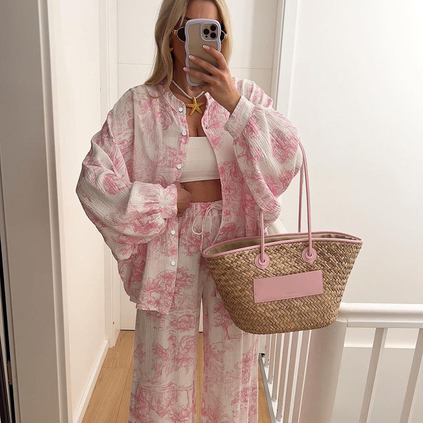 Breathable Long-sleeve Pajamas For Women