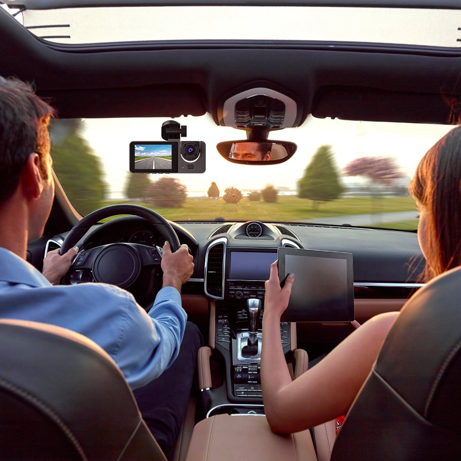 3 Channel Dash Cam Front Inside Rear for Vehicles