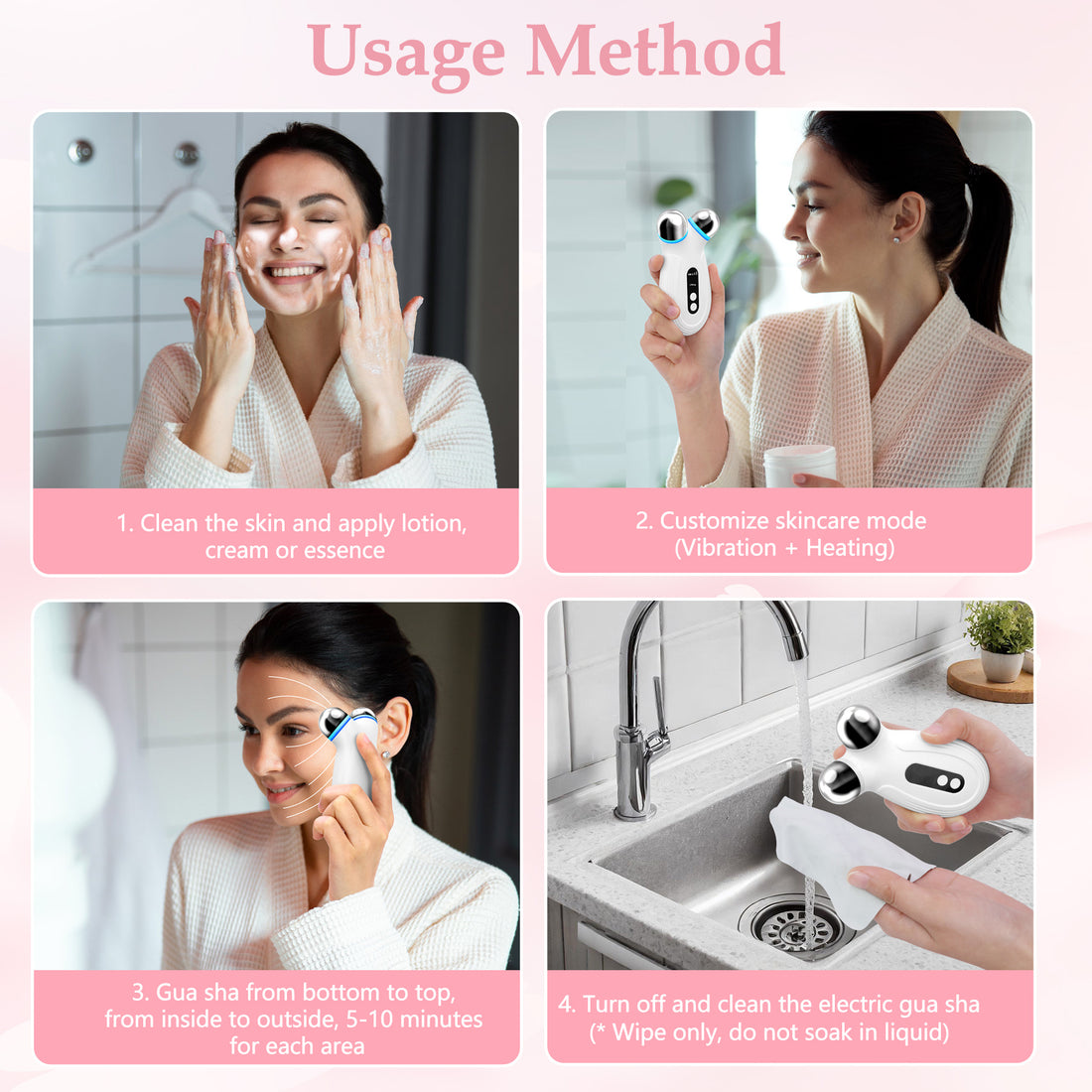 Anti-Aging and Wrinkles Microcurrent Facial Device