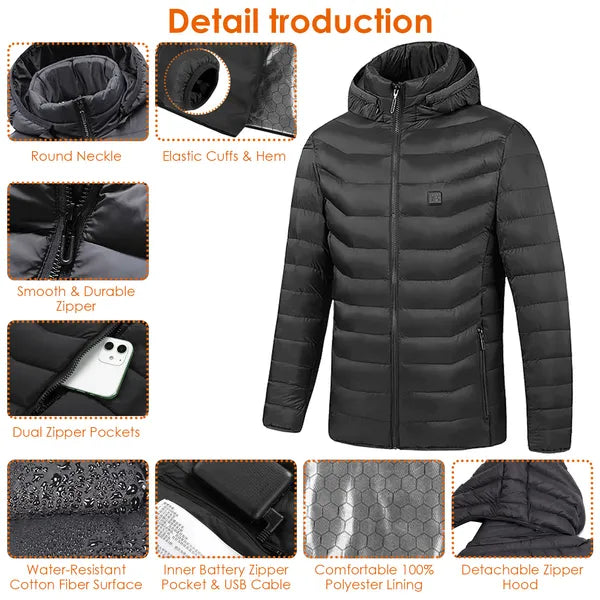 Heated Jacket Electric Heating Coat