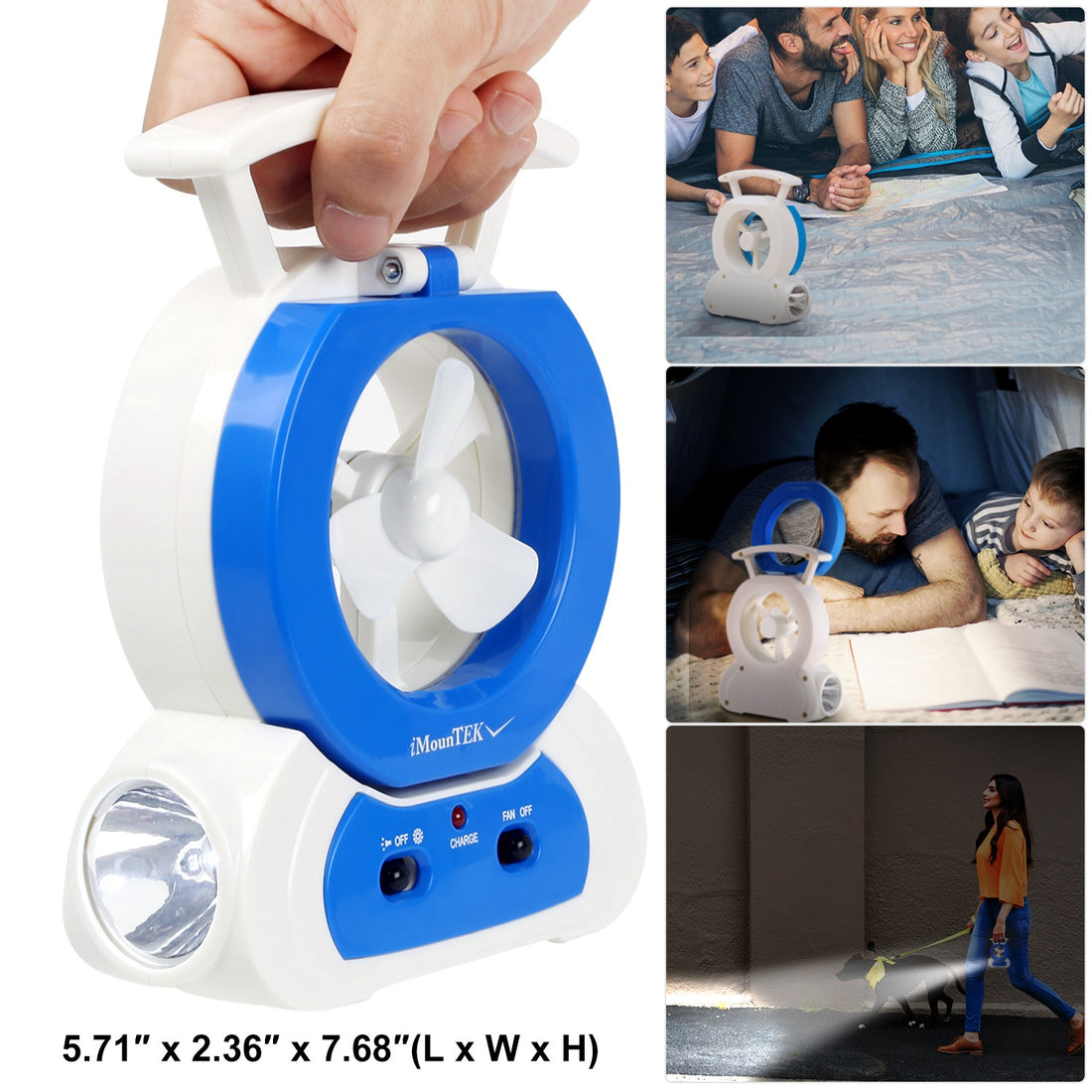 Desk Cooling Fan With 180Degree Adjustable LED Lamp