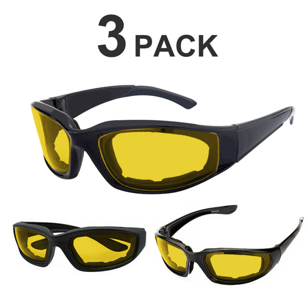 3 Pairs Motorcycle Sports Biker Riding Glasses