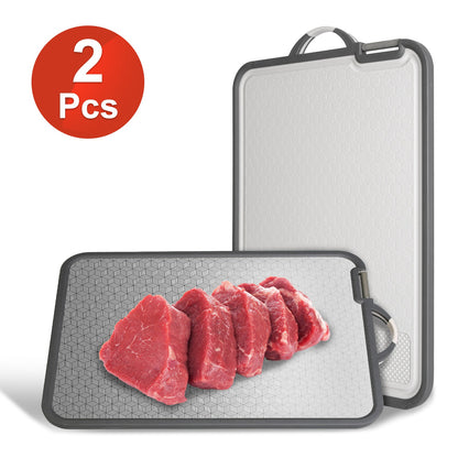 2Pcs Double Sided Cutting Board Stainless