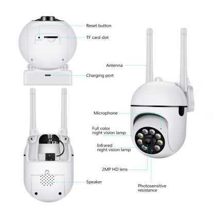 1080P Wi-Fi Home Security CCTV Camera With Night Vision 2.4GHz
