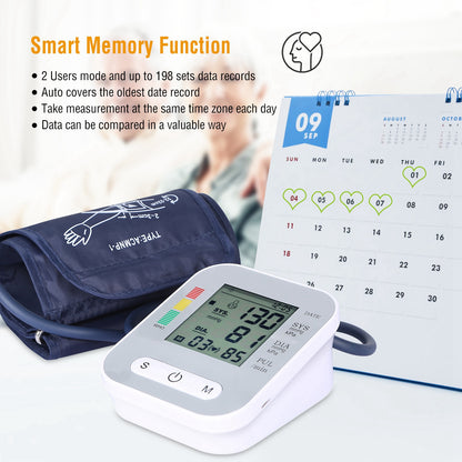 1Pc Digital Arm Blood Pressure Monitor with Voice