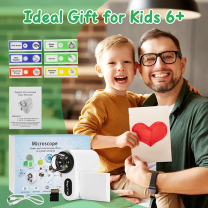 1Pc 3 In 1 Kids Microscope Telescope Cameras