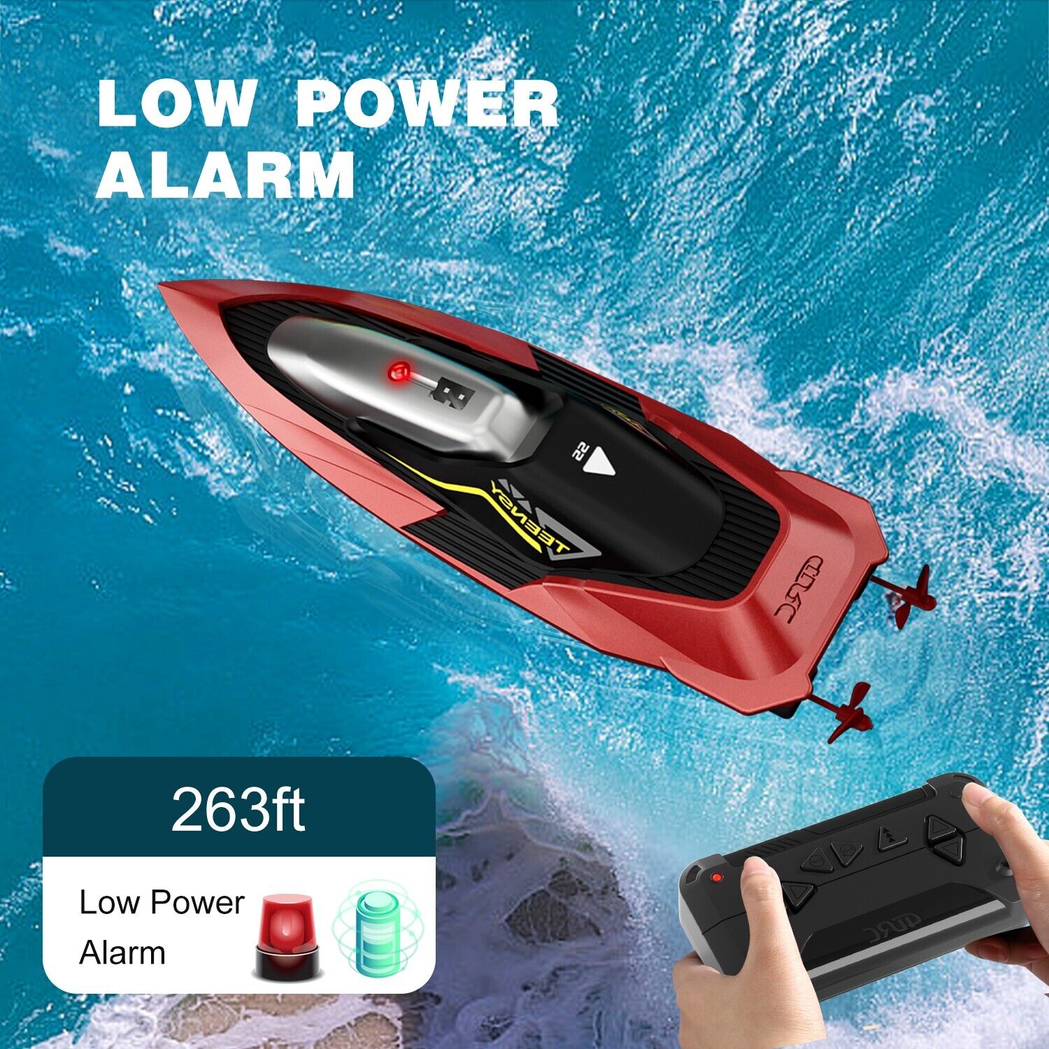 2.4 GHz 20- MPH Racing Boats For Kids