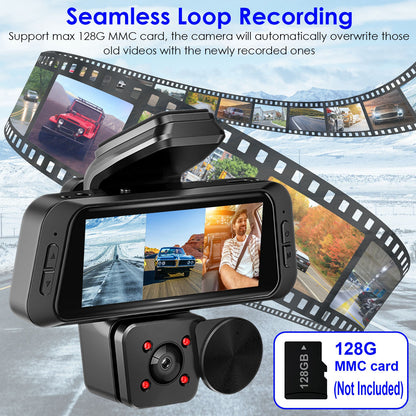 1080P FHD 3 Channel Wi-Fi Dash Cam